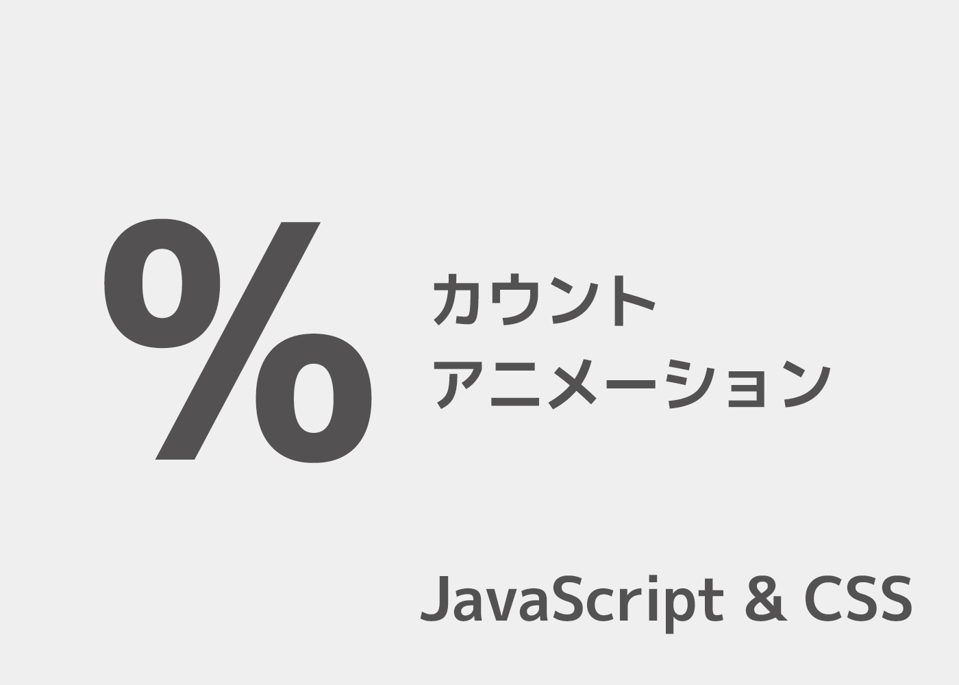 ％カウントアニメーションJavascript・CSS